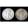 Image 1 : 2 LIBERTY WALKING HALF DOLLARS - 1942D & 1