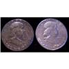 Image 1 : 2 FRANKLIN HALF DOLLARS - 1951 & 1962