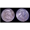 Image 1 : 2 FRANKLIN HALF DOLLARS - 1952 & 1957D