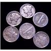 Image 1 : 6 MERCURY DIMES F 1940'S