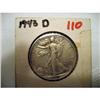 Image 1 : 1943 D  LIBERTY WALKING HALF DOLLAR
