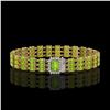 Image 1 : 25.34 ctw Peridot & Diamond Bracelet 14K Yellow Gold - REF-318W2H