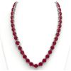 Image 3 : 170 ctw Ruby & Diamond Micro Eternity Necklace 14k White Gold - REF-993G8W