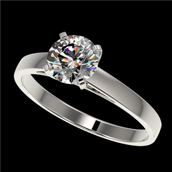 1.07 ctw Certified Quality Diamond Engagment Ring 10k White Gold - REF-139G2W