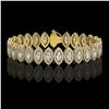 Image 1 : 17.55 ctw Marquise Cut Diamond Micro Pave Bracelet 18K Yellow Gold - REF-2397R3K