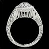 Image 2 : 1.75 ctw Certified Diamond Solitaire Halo Ring 10k White Gold - REF-354H5R