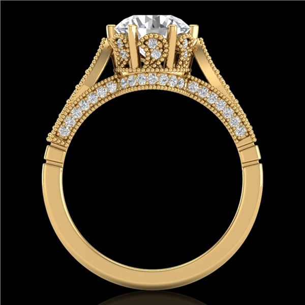 2.2 ctw VS/SI Diamond Art Deco Ring 18k Yellow Gold - REF-725X5A