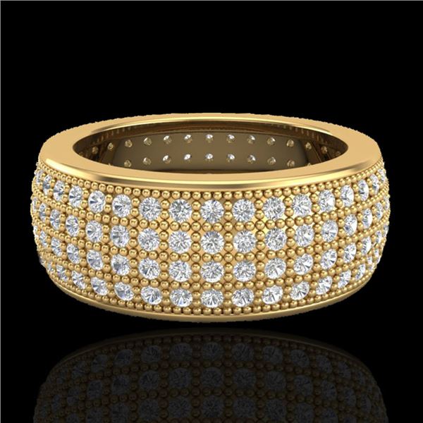 2.50 ctw Micro Pave VS/SI Diamond ERERNITY Ring .5 18k Yellow Gold - REF-249Y3X