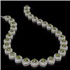 Image 2 : 72.27 ctw Tourmaline & Diamond Victorian Necklace 14K White Gold - REF-2169W8H