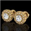 Image 1 : 1.32 ctw VS/SI Diamond Solitaire Art Deco Stud Earrings 18k Yellow Gold - REF-245M5G
