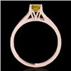 Image 2 : 1 ctw Certified SI/I Fancy Intense Yellow Diamond Ring 10k Rose Gold - REF-184X3A