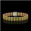 Image 3 : 25.34 ctw Peridot & Diamond Bracelet 14K Rose Gold - REF-318M2G
