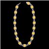 Image 2 : 66 ctw Citrine & Micro VS/SI Diamond Eternity Necklace 14k White Gold - REF-881M8G
