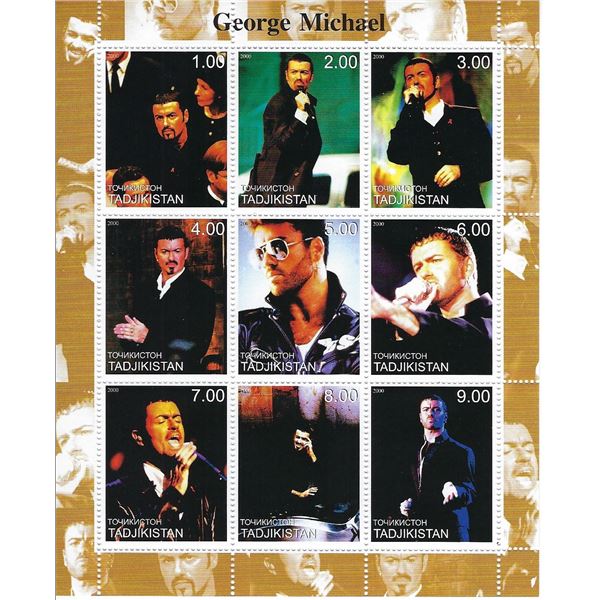 George Michael - Tadjikistan - Cinderella Stamp Set