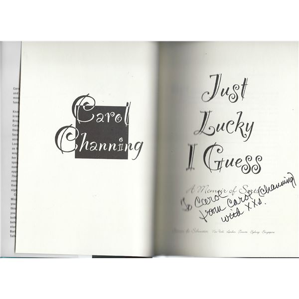 Carol Channing signed book