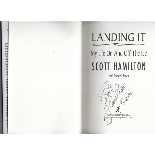 Landing It: My Life On and Off the Ice Scott Hamilton signed book
