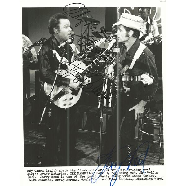 The Nashville Palace Roy Clark and Jerry Reed signed photo