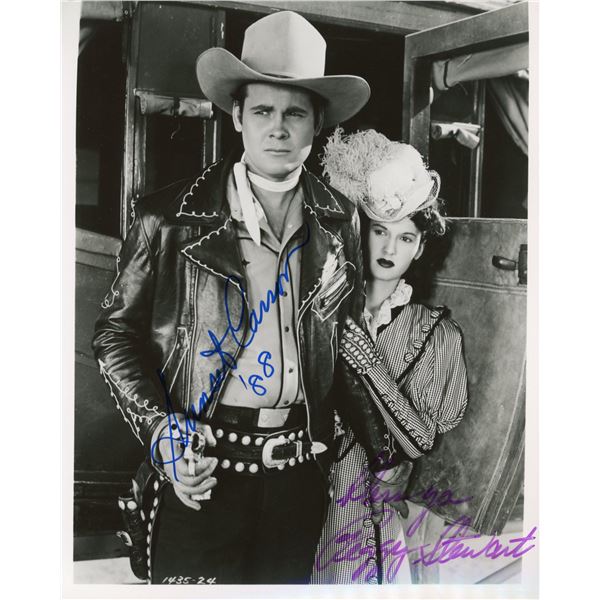 Sunset Carson and Peggy Stewart signed movie still photo