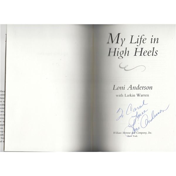 My Life in Heels Loni Anderson signed book