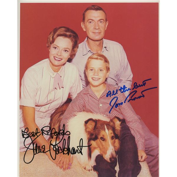 June Lockhart and Jon Provost signed "Lassie" photo
