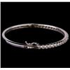 Image 2 : 14KT White Gold 1.93 ctw Diamond Bangle Bracelet