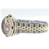 Image 4 : Rolex Ladies 2 Tone Pink MOP Emerald & Sapphire Datejust Wriswatch 26MM