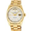 Image 2 : Rolex Mens 18K Yellow Gold Silver Index Quickset President Wristwatch With Rolex