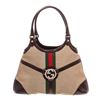 Image 1 : Gucci Beige Canvas Brown Leather Interlocking Shoulder Bag