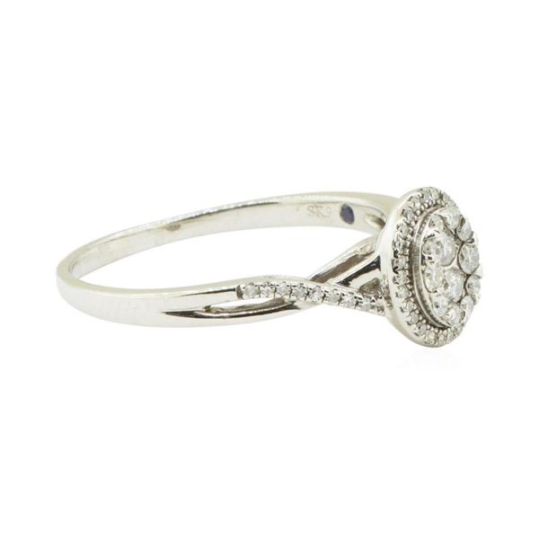 0.50 ctw Oval Cluster Diamond Ring - Platinaire