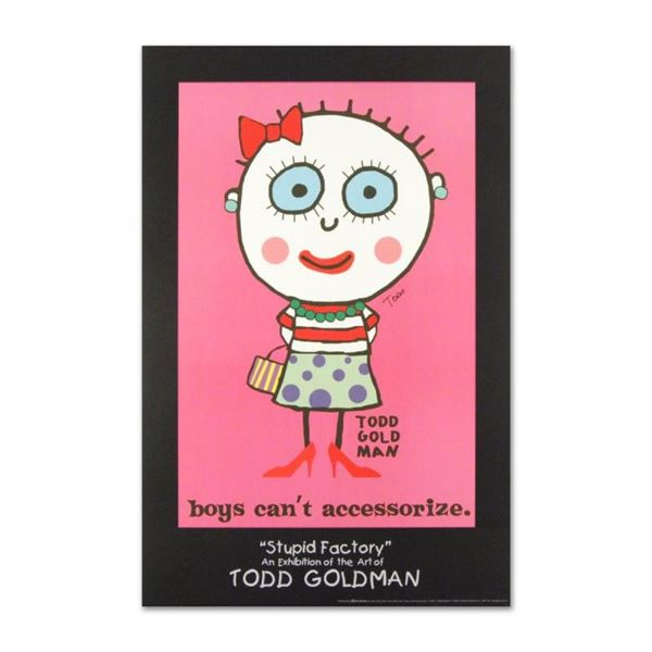 "Boys Can't Accessorize" Collectible Lithograph Hand Signed by Renowned Pop Arti