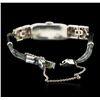 Image 3 : Art Deco 14KT White Gold Diamond Vintage Ladies Watch
