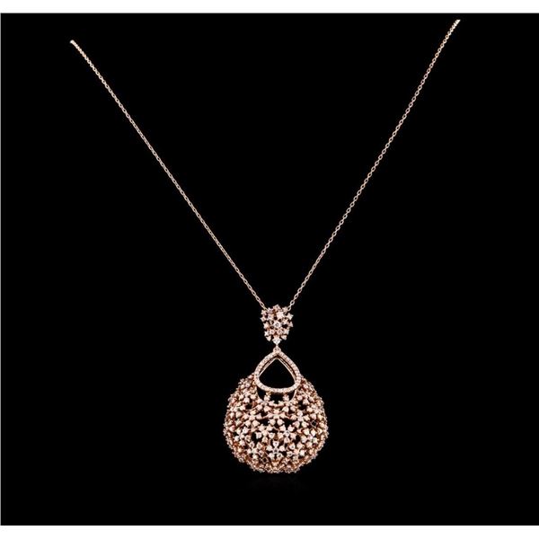 14KT Rose Gold 2.36 ctw Diamond Pendant With Chain