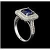 Image 4 : 14KT White Gold 2.90 ctw Sapphire and Diamond Ring