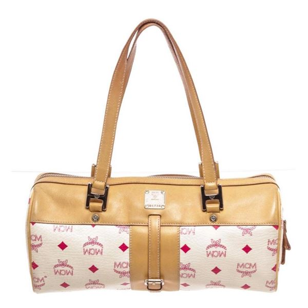 MCM White Tote Bag