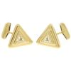 French 18k Yellow Gold Marina B 1.20 ctw FANCY Yellow Trillion Diamond Cuff Link