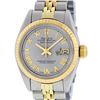 Image 1 : Rolex Ladies 2 Tone Yellow Gold & Stainless Steel Slate Grey Roman Datejust Wris