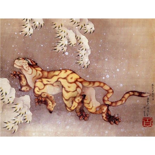 Hokusai - Tiger in the Snow