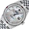 Image 2 : Rolex Mens SS MOP Diamond Lugs & Ruby Channel Set Diamond Datejust Wristwatch