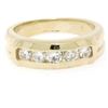 Image 1 : 14K Yellow Gold 0.55 ctw 5 Round Channel Set E VVS Diamond Wedding Band Ring