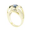 Image 4 : 2.24 ctw Round Brilliant Blue Sapphire And Diamond Ring - 14KT Yellow And White