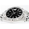 Image 8 : Rolex Mens Stainless Steel 36MM Black Index Pyramid Diamond Datejust Wristwatch