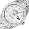 Image 1 : Rolex Mens Datejust 36 Stainless Steel Silver Diamond Oyster Datejust Wristwatch