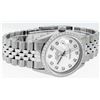 Image 4 : Rolex Mens Datejust 36 Stainless Steel Silver Diamond Oyster Datejust Wristwatch