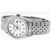 Image 9 : Rolex Mens Datejust 36 Stainless Steel Silver Diamond Oyster Datejust Wristwatch