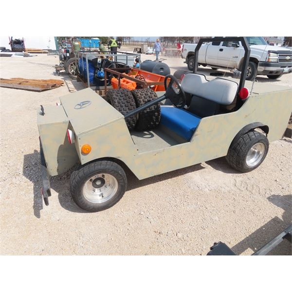 Homemade Go Kart on Golf Kart Chassis, w Honda 13 HP Engine - Running