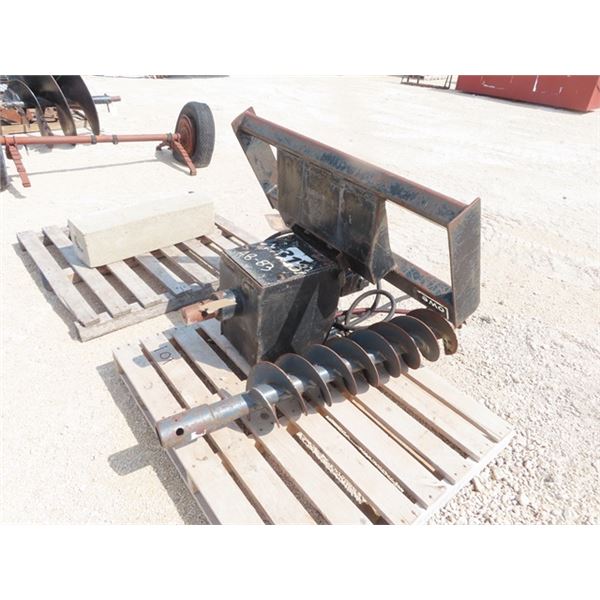  OWE  Hyd Skid Steel Post Hold Digger w 9  Bit