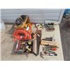 Image 1 : Ext Cord, Power Drill, Tape Measurer, Hammer- Fencing Tool Plus More