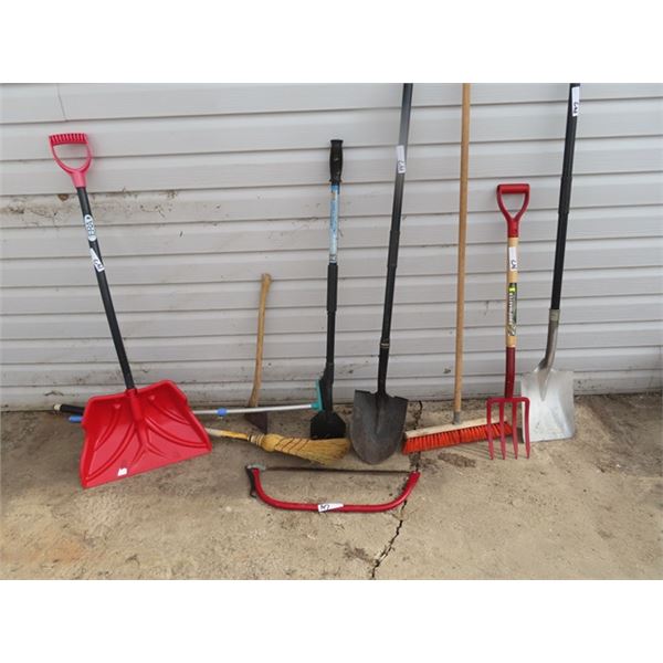 Axe, Edger, Spade, Potato Fork, Saw, & Shovel
