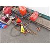 Image 2 : Gas Cans, Grease Guns,  Booster Cables Chains w Hooks Small Ratchet Strapping