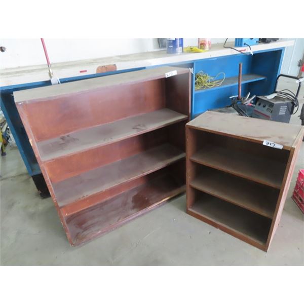 2 Wood Shelves 1) 30" x 24" x 12" & 1) 42" x 42" x 12"